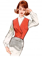 B7018 Butterick Schnittmuster Retro-Westen 60er-Jahre