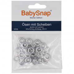 Babysnap Oesen 5mm silber ohne Werkzeug