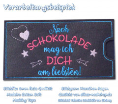 Stickfilz waschbar fest 1mm - dunkelgrau - 20cmx90cm