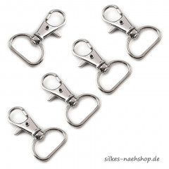 Karabiner 20mm silber im 5er-Pack