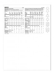 M8351 McCalls Schnittmuster Freizeit-Kombination