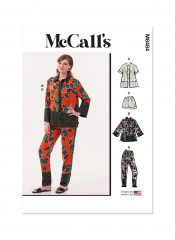 M8484 McCalls Schnittmuster Pyjama Shorty