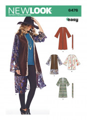 N6476 NewLook Schnittmuster Kimono 34-44 EASY!