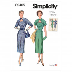 9465 Simplicity Schnittmuster Vintage Kleider 50er Jahre