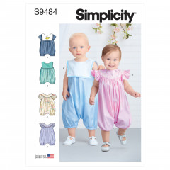 9484 Simplicity Schnittmuster Baby-Sommerstrampler