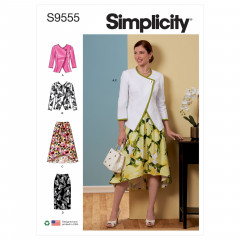 9555 Simplicity Schnittmuster Jacke und Rock