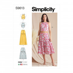 9613 Simplicity Schnittmuster Rock mit Top EASY!