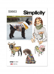 S9663 Simplicity Schnittmuster Hundbekleidung EASY!