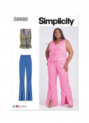 9689 Simplicity Schnittmuster Weste Hose