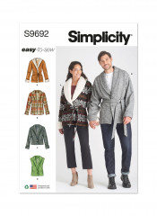 9692 Simplicity Schnittmuster Jacke Weste EASY!