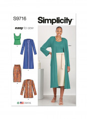 9716 Simplicity Schnittmuster Jersey-Kombination EASY!