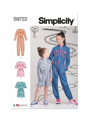 9722 Simplicity Schnittmuster Kinder Overall Kleid