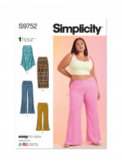 9752 Simplicity Curvy Schnittmuster Jersey Rock Hose EASY!