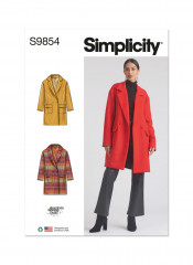 9854 Simplicity Schnittmuster Kurzmantel