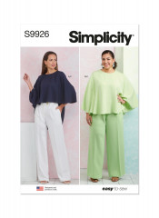 9926 Simplicity Schnittmuster Oversized Top Hose EASY!