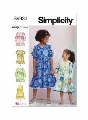 9933 Simplicity Schnittmuster Kinder Sommerkleider