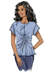 B6899 Butterick Schnittmuster Blusenshirt mit Knoten