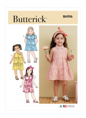 B6906 Butterick Schnittmuster Kleinkind Sommerkleid