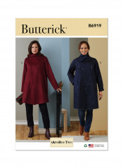 B6919 Butterick Schnittmuster Designermantel