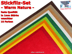 Stickfilz-Set WARM NATURE 10er-Pack