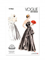 V1963 VOGUE Schnittmuster Vintage Abendkleid 40er Jahre