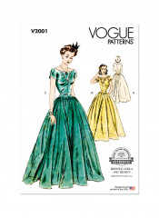 V2001 VOGUE Schnittmuster Vintage Abendkleid 40er Jahre