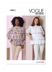 V2011 VOGUE Schnittmuster Volantbluse