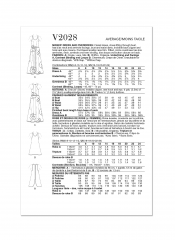 V2028 VOGUE Schnittmuster Abendkleid mit Überkleid