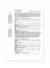 V2035 VOGUE Schnittmuster Designer Jumpsuit