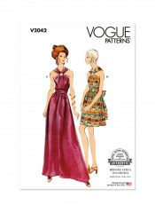 V2042 VOGUE Schnittmuster Vintage Kleid 70er-Jahre