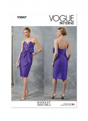 V2047 VOGUE Schnittmuster Designer Abendkleid