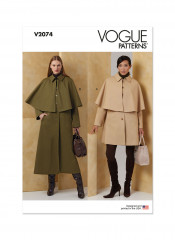 V2074 VOGUE Schnittmuster Cape-Mantel