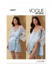 V2077 VOGUE Schnittmuster Morgenmantel Body