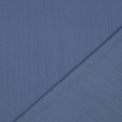 50cm Viskose CRINKLE Stoff jeansblau