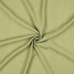 50cm Viskose CRINKLE Stoff Old Lime