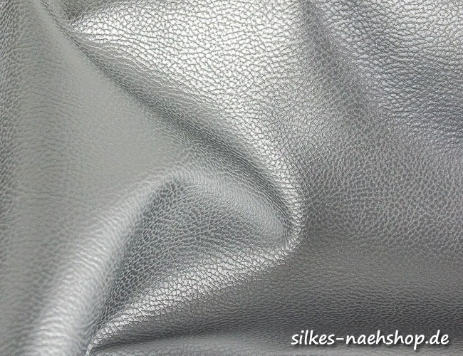 rex kunstleder metallic silber